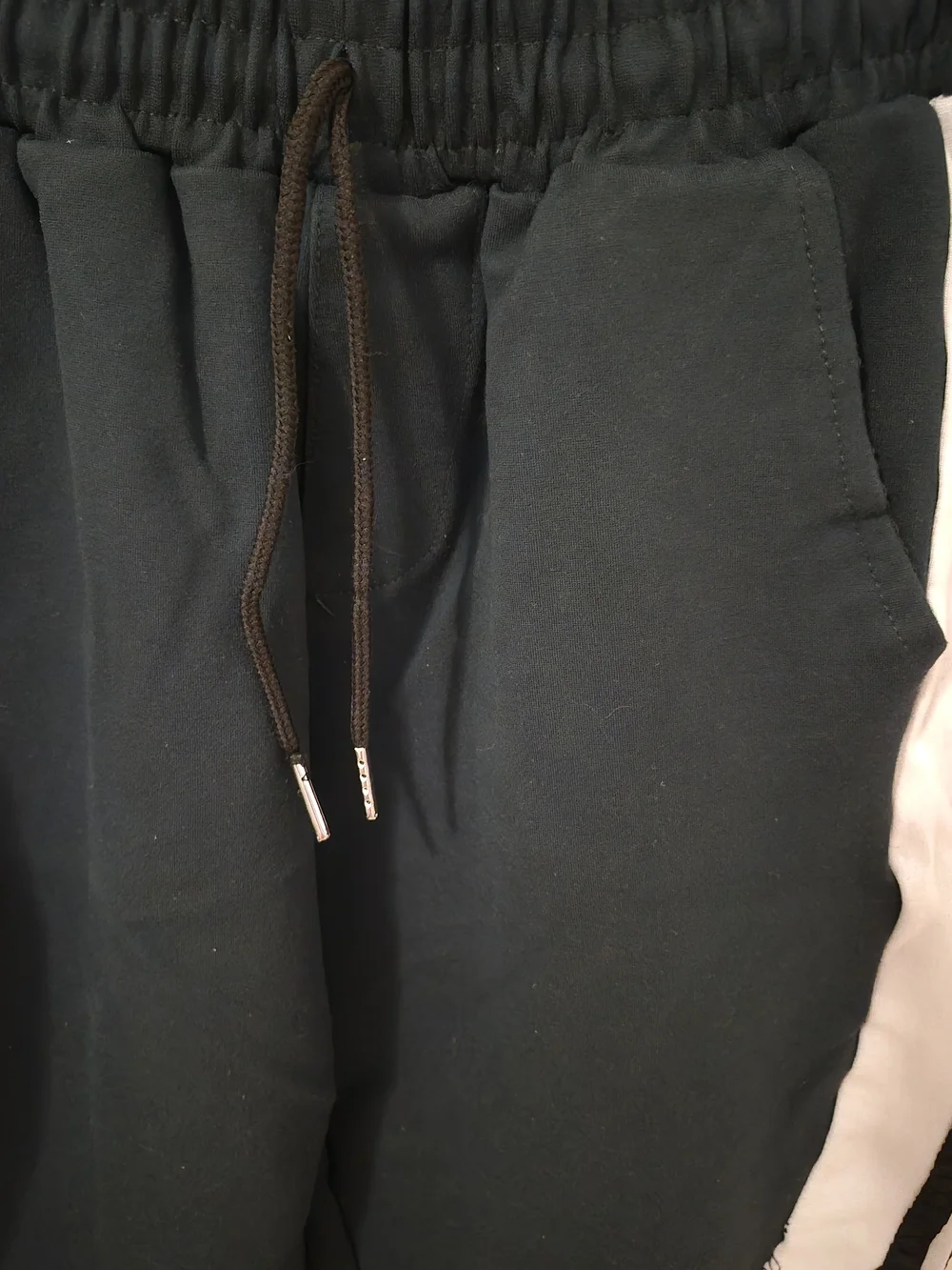 Adidas Kids Black Track Pants with White Side Stripes - Picture 4 of 8